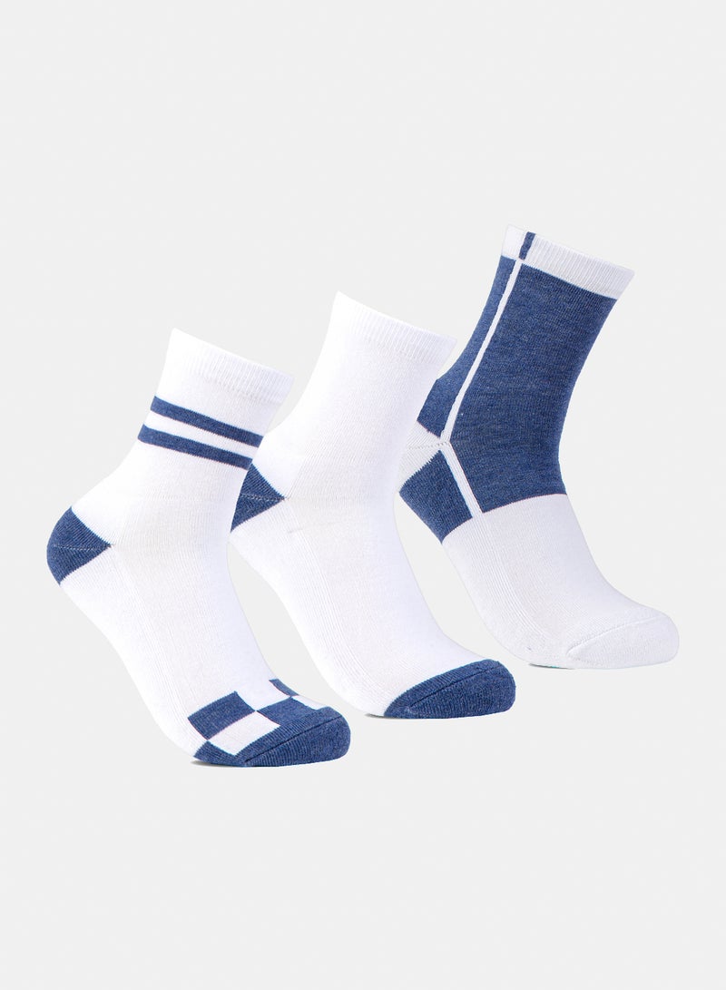Odds Men's Pack of 3 Half Terry L-Shape Patterned Socks - Image 1